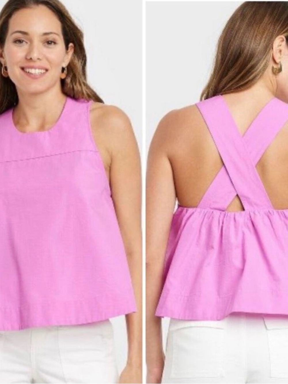 A New Day Cross-Back Crop Tank Top - Picture 6 of 6